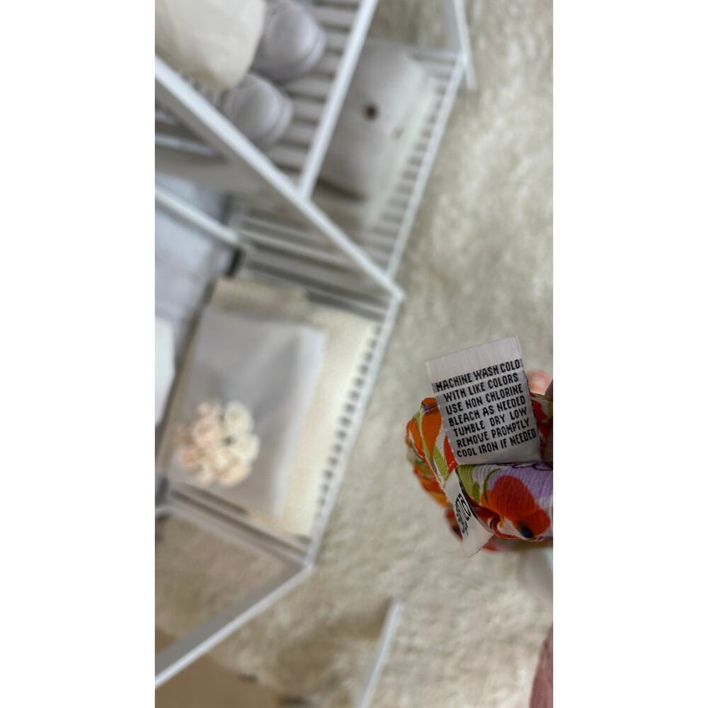 Apparenza Women's Size 1X Multicolor Floral Sheer Button Up Blouse #0388 - Picture 11 of 11